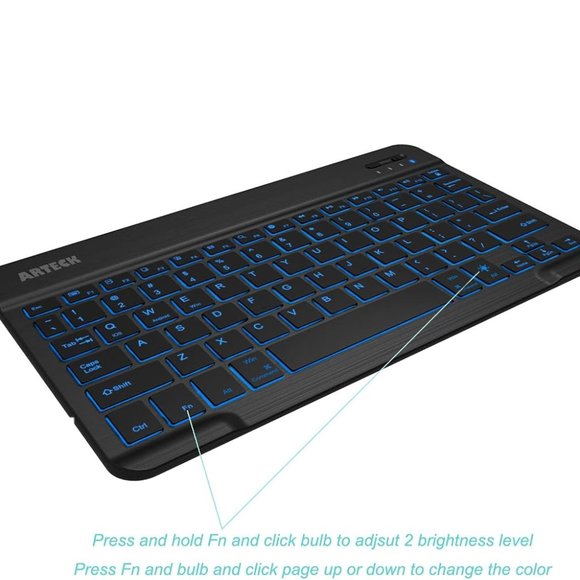 Arteck Slim Portable Wireless Keyboard - Picture 5 of 5